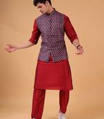 men's kurta and pyajama with jacket set -thrisurr collection