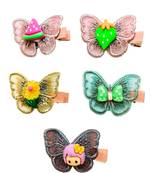  Set of 5 Embroidered Hair Barrettes Cute Hairpins  