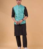 Shiwam ethnic men's cotton silk jacket  - jodhpur collection
