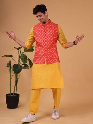 men's kurta and payjama with jacket -thrisurr collection 1