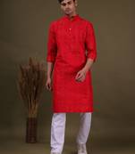 men's kurta and payjama with jacket -thrisurr collection