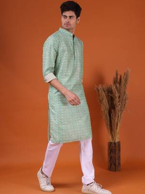 men's kurta and payjama with jacket -thrisurr collection 4