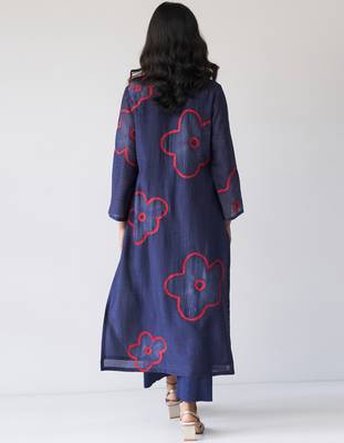 Twilight Blue Bemberg Silk Co-ord Set 4