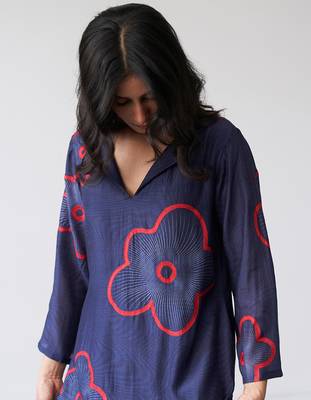 Twilight Blue Bemberg Silk Co-ord Set 5