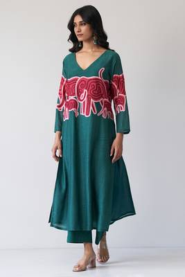 Alpine Green Bemberg Silk Co-ord Set 1