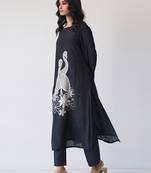 Black Bemberg Silk Co-ord Set