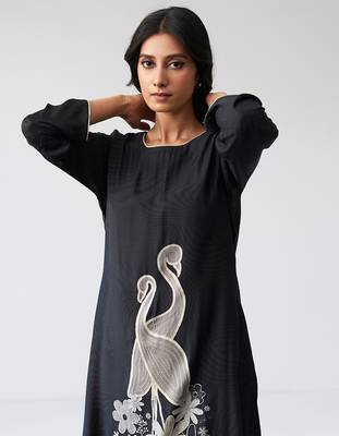 Black Bemberg Silk Co-ord Set 7