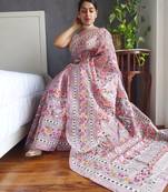 khadi silk saree with heavy embroidery 