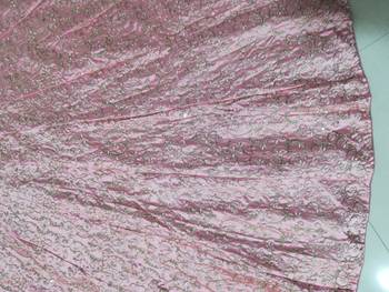 Baby Pink Cording Dori With Zari Thread And 3Mm Sequence Embroidered Malai Satin Silk Lehenga 12