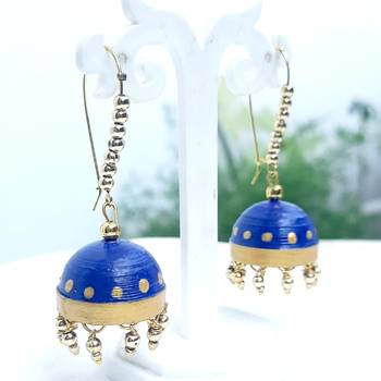 Quilled jhumkas hanging earrings2 1