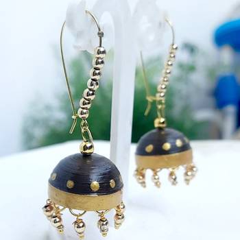 Quilled jhumkas hanging earrings3 1