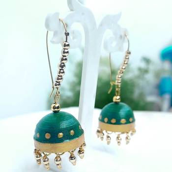 Quilled jhumkas hanging earrings4 1