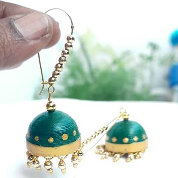 Quilled jhumkas hanging earrings4 2