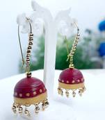 Quilled jhumkas hanging earrings6