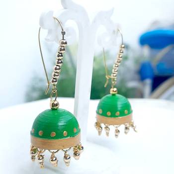 Quilled jhumkas hanging earrings9 1