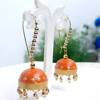 Quilled jhumkas hanging earrings10 1