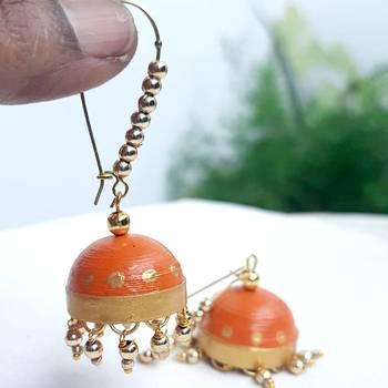 Quilled jhumkas hanging earrings10 2