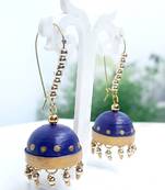Quilled jhumkas hanging earrings11