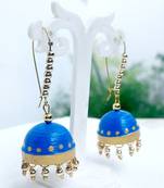 Quilled jhumkas hanging earrings12