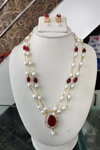 Natural Fresh Water Pearl Set From Hyderabad of Authenticity