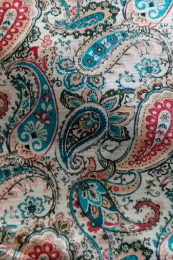 Beige Printed Brocade Silk Men Kurtas