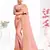 Peach Siroski Stone Border Satin Party Wear Saree With Blouse Piece