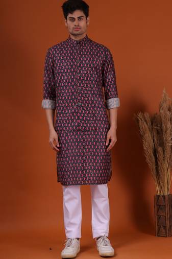 Shiwam ethnix men's kurta top and pyajama with jacket - thrisurr collection