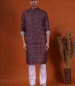men's kurta top and pyajama with jacket - thrisurr collection