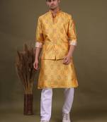 Shiwam ethnix men's kurta top and pyajama with jacket - thrisurr collection