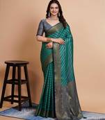 Faux Banarasi Weaving Silk Saree & Faux Banarasi Silk Blouse