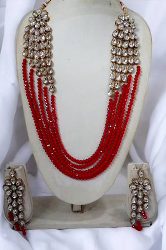 Saree swarg  alloy necklace set for women and girls