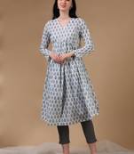 White full sleeves casual wear kurta