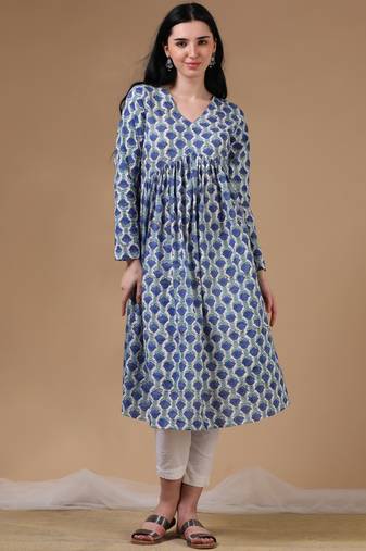 White full sleeves casual wear kurta