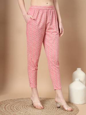  pink printed cotton kurta dupatta set 5