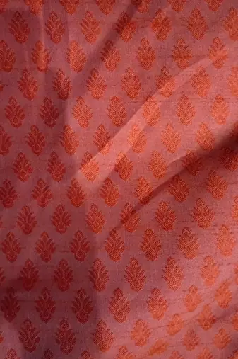 Orange Brasso Jacquard Men Kurtas