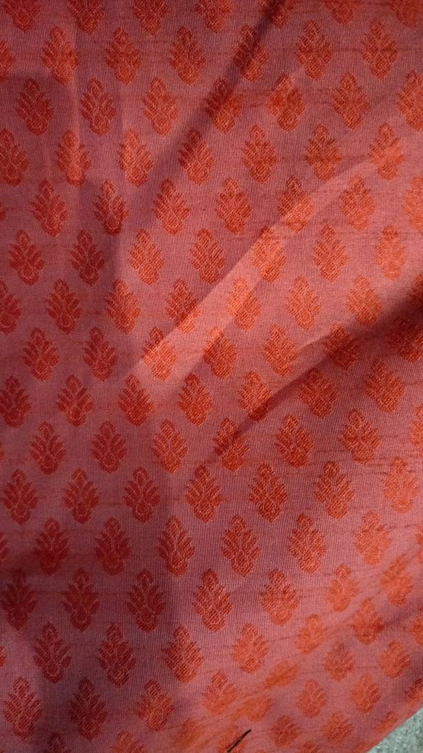Orange Brasso Jacquard Men Kurtas