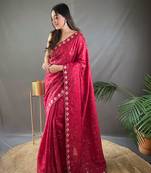 Party Wear Silk Blend Saree