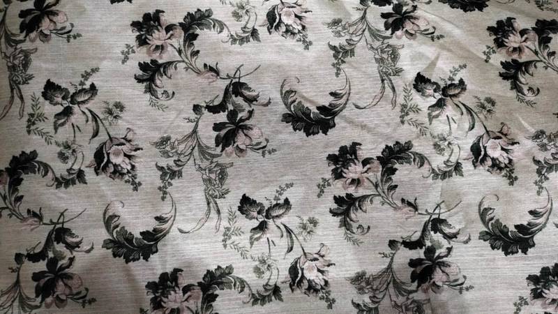 Beige Printed Brocade Silk Kurta Pajama