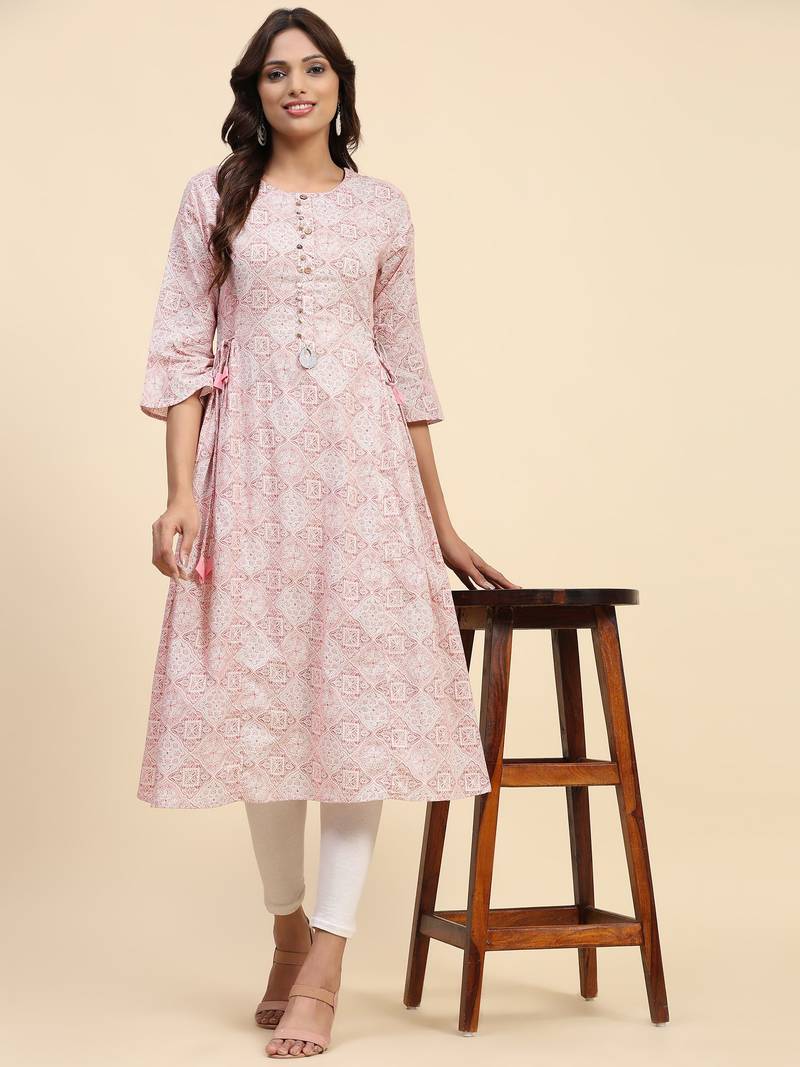 HOLLYHOCK Latest Women's Clothing Kurti for Women Wear Kurti With Three-Quarter Sleeves