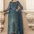 BLUE DOUBLE SHADE ORGANZA STRAIGHT FESTIVE WEAR PAKISTANI DRESS MATERIAL