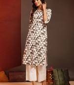 HOLLYHOCK Latest Women's Clothing Kurti for Women Wear Kurti With Three-Quarter Sleeves