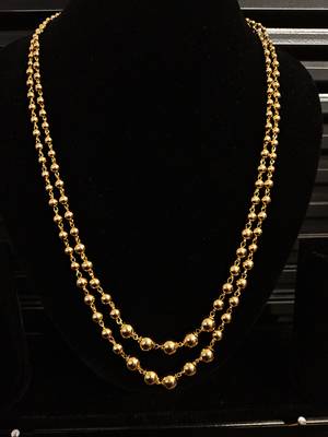 Gold plated double layer chain 1