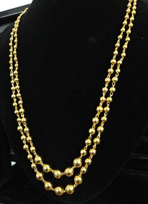 Gold plated double layer chain 2