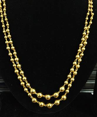 Gold plated double layer chain 3