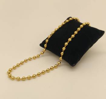 Gold plated single layer golden balls chain 2