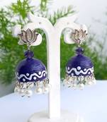 Quilled jhumkas with kolam designs 1