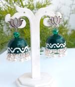 Quilled jhumkas with kolam designs 6