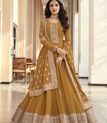 Mustard Georgette Classic Anarkali Suit