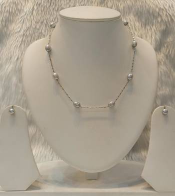 Mannat raj pearls & jewellers natural fresh water pearls hyderabadi pearls beautiful designer necklace set 1