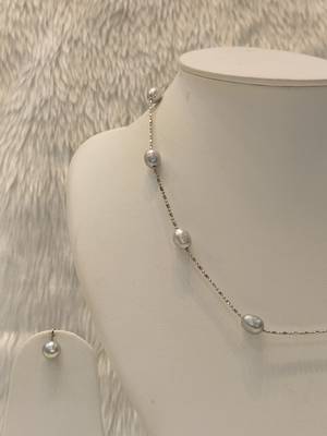 Mannat raj pearls & jewellers natural fresh water pearls hyderabadi pearls beautiful designer necklace set 3